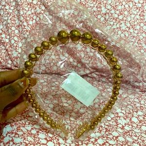 Gold Pearl Headband